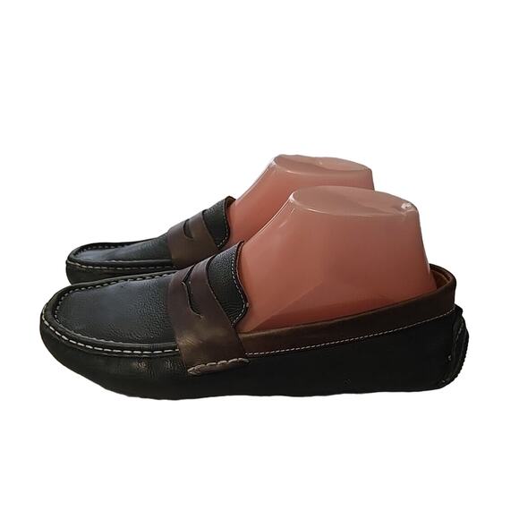 Mercanti Fiorentini Blue Green Leather Penny Loafer Driving Casual Shoes‎ Men 8M main image 6